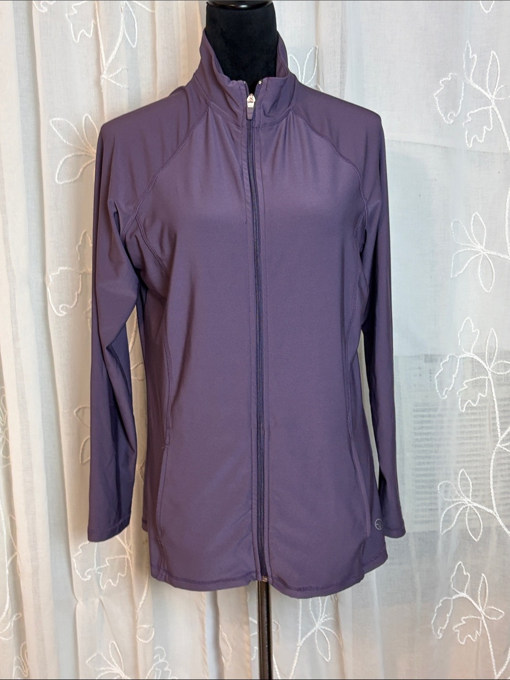 VOGO Womens Purple Full-Zip Lightweight Jacket L